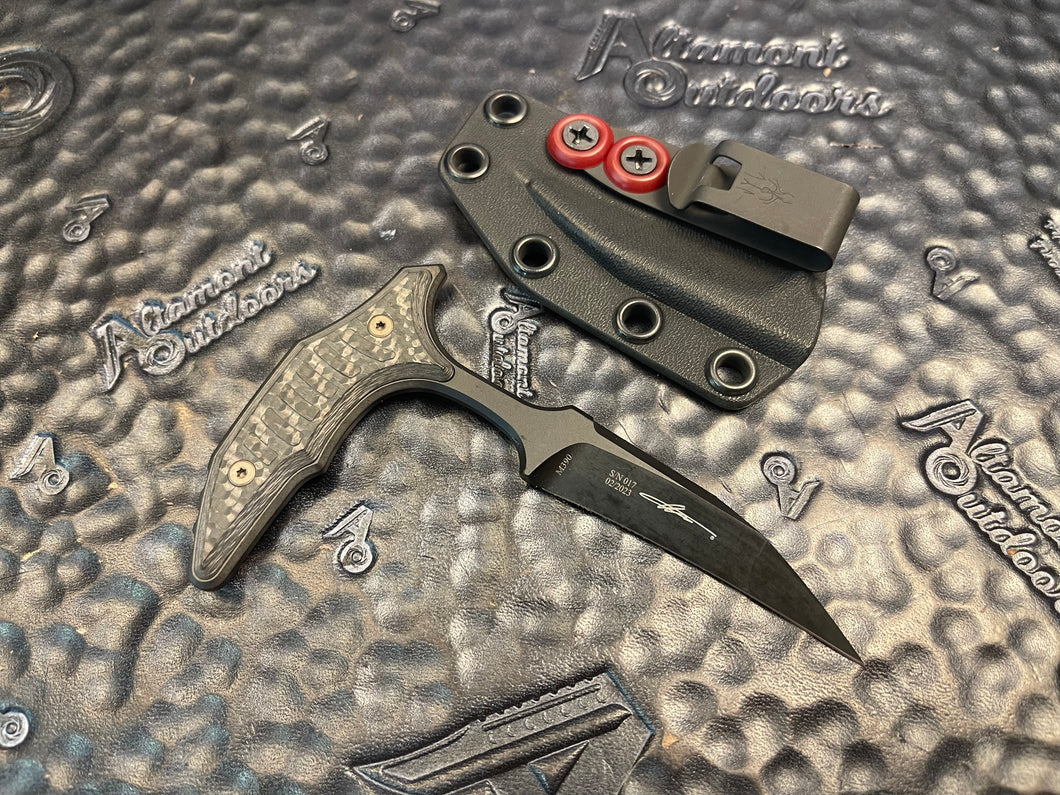 Microtech Bastinelli Collaboration Fixed Blade BEE S/E Wharncliffe Push Dagger DLC 218-1 DLCCFS