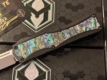 Heretic Knives Custom Colossus Tanto HG Elmax Mirror Polished, Black Ano Handle w/ Abalone Inlay