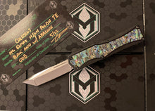 Heretic Knives Custom Colossus Tanto HG Elmax Mirror Polished, Black Ano Handle w/ Abalone Inlay