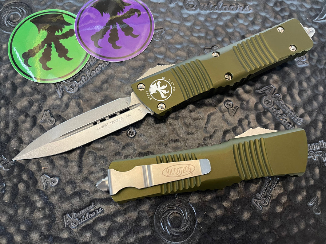 Microtech Combat Troodon D/E OD Green Stonewashed 142-10OD