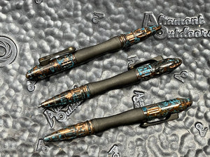 Heretic Thoth Tactical Pen DLC Titanium barrel Chemtina Copper DLC Ti Clip H038-DLC/CHEM