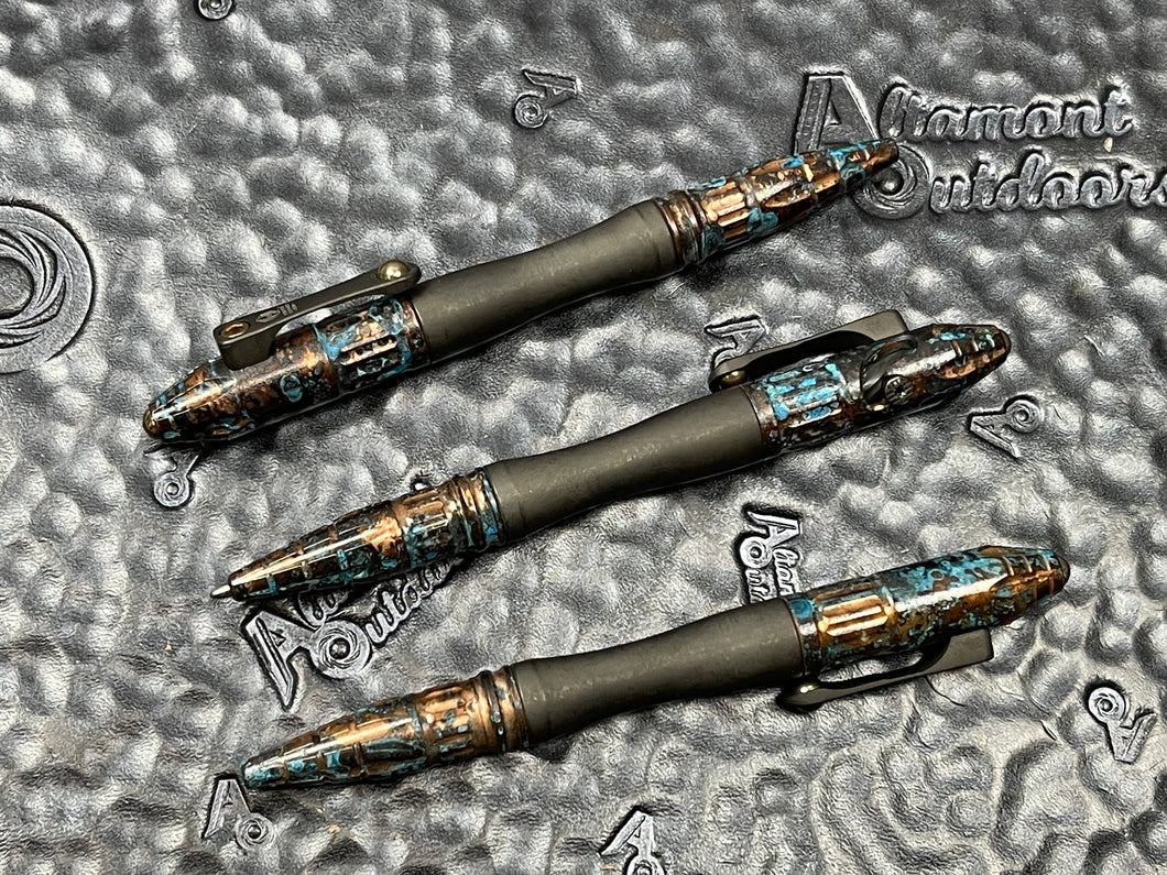 Heretic Thoth Tactical Pen DLC Titanium barrel Chemtina Copper DLC Ti Clip H038-DLC/CHEM