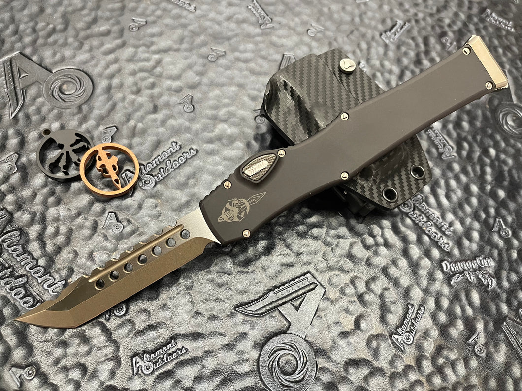 Pre-Owned Microtech Halo 6 VI Hellhound Bronze Standard 519-13 Signature Series