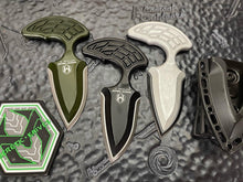 Heretic Knives Sleight Modular Push Dagger Blizzardworn handle, Battleworn Black Blade, and Battleworn Black hardware H050-8A-BLIZZARD