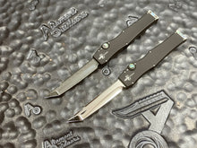 Marfione Custom Halo 3 Mini Star Grind Tanto Vegas Forge Damascus & Mirror with Abalone Inlay Set of 2 Knives