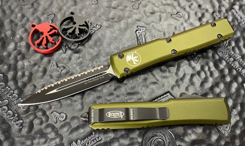 Microtech Ultratech D/E Full Serrated 122-3OD OD Green OTF