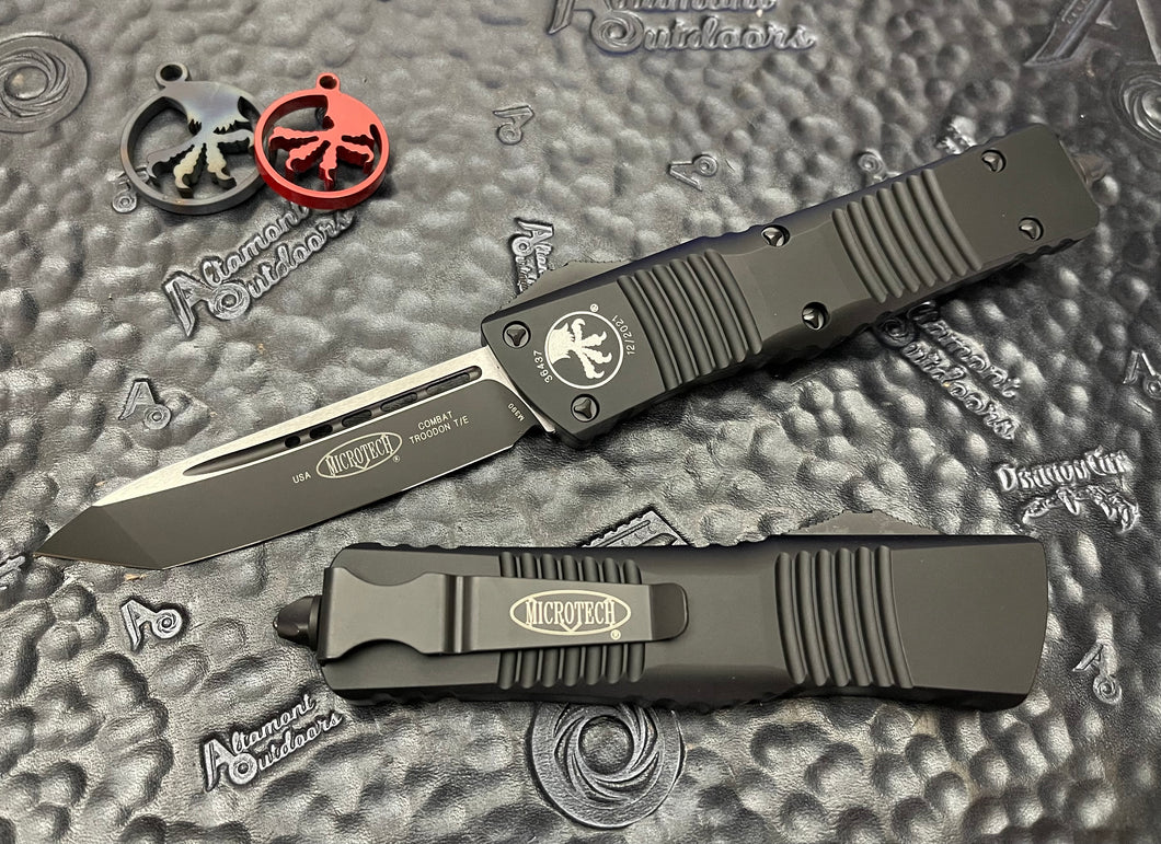 Microtech Combat Troodon Tanto Black Tactical 144-1T