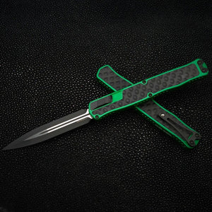 Heretic Knives Cleric II - TOXIC GREEN-D/E With Black Stainless Inlay H020-10A-GRN