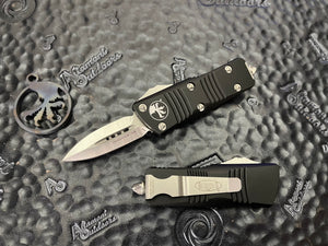 Microtech Troodon Mini D/E OTF Black handle, SATIN Double Edge blade 238-4