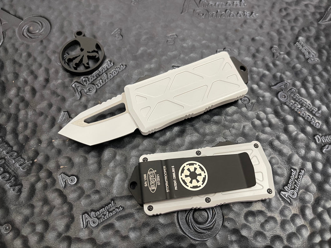 Microtech STORMTROOPER Exocet 158-1ST TANTO California Legal OTF Automatic Knife Money Clip
