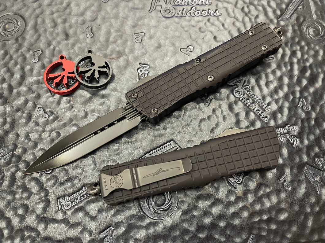 Microtech Combat Troodon Delta FRAG Shadow D/E DLC, Nickel Boron Internals 142-1CT-DSH