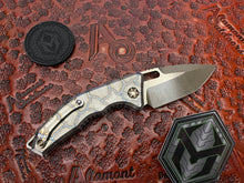 Heretic Knives MEDUSA Auto Battleworn Bronze Tanto, Flamed Ti Handle H011-7A-FTi.