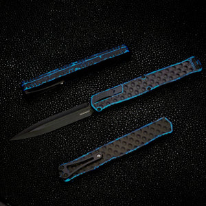 Heretic Knives Cleric II -BREAKTHROUGH BLUE -D/E With Black Stainless Inlay H020-4A-BRKBLU