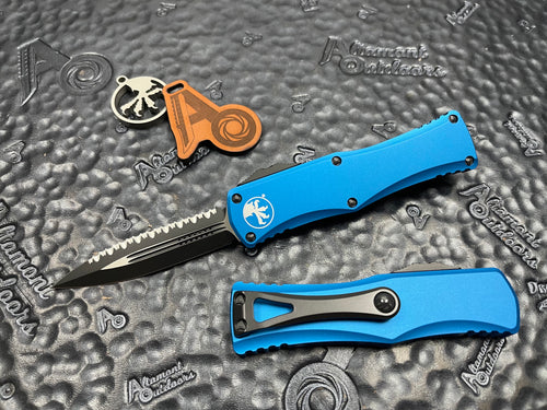 Microtech Knives HERA Double Edge Full Serrated Blue 702-3BL