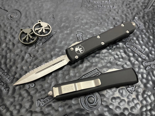 Microtech Ultratech D/E Satin 122-6 Full Serrated