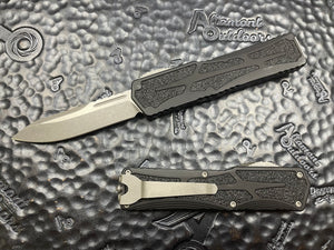 Heretic Knives Colossus Battleworn S/E, Black handle, Battleworn Clip & Hardware H039-5A