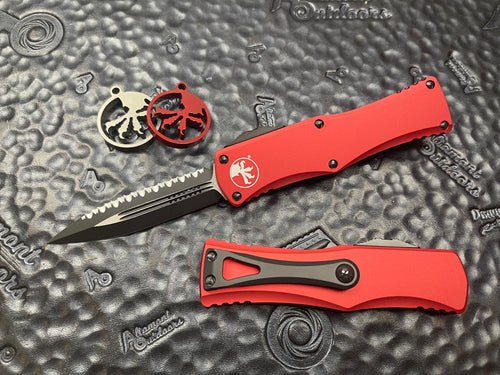 Microtech Knives HERA Double Edge Full Serrated Red 702-3RD