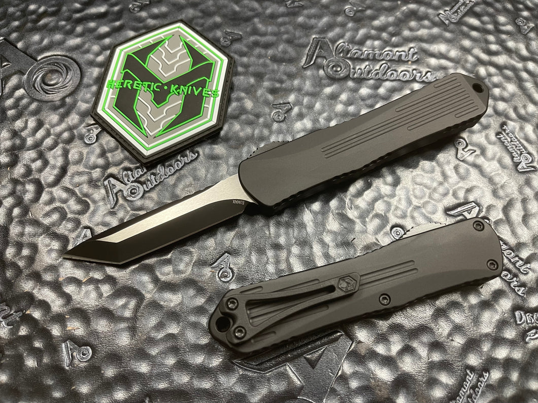 Heretic Knives Manticore E Two-Tone TANTO,  Black Handle, Black Hardware H027-10A