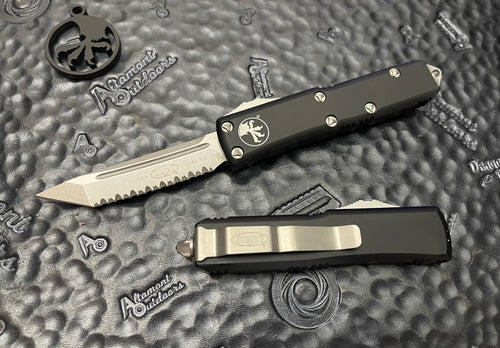 Microtech UTX-85 Tanto Full Serrated Stonewash 233-12