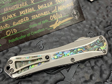 Heretic Knives Custom Manticore X Mirror Polish T/E Stainless handle w/ Abalone Inlay S/N 10