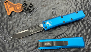 Microtech UTX-85 Blue Part Serrated 231-2BL