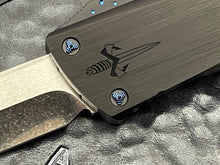Marfione Custom Combat Troodon T/E Tanto Stonewashed Star Grind, Blue Ring , Dagger Relief