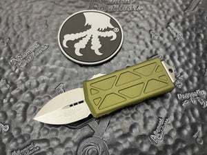 Microtech Exocet OD Green Stonewashed Dagger California Legal OTF Automatic Knife Money Clip 157-10OD