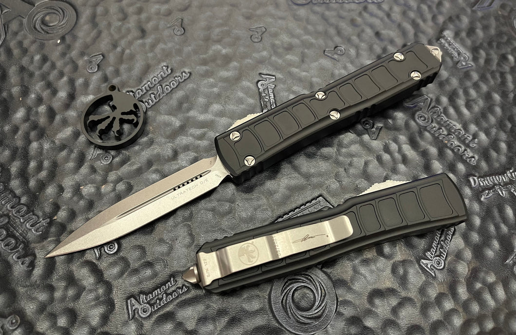 Microtech Ultratech II Stepside D/E Stonewashed Black 122II-10S