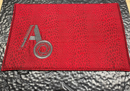 AO Gear Knife Mat Red Snakeskin  -  Swank Hank Collaboration