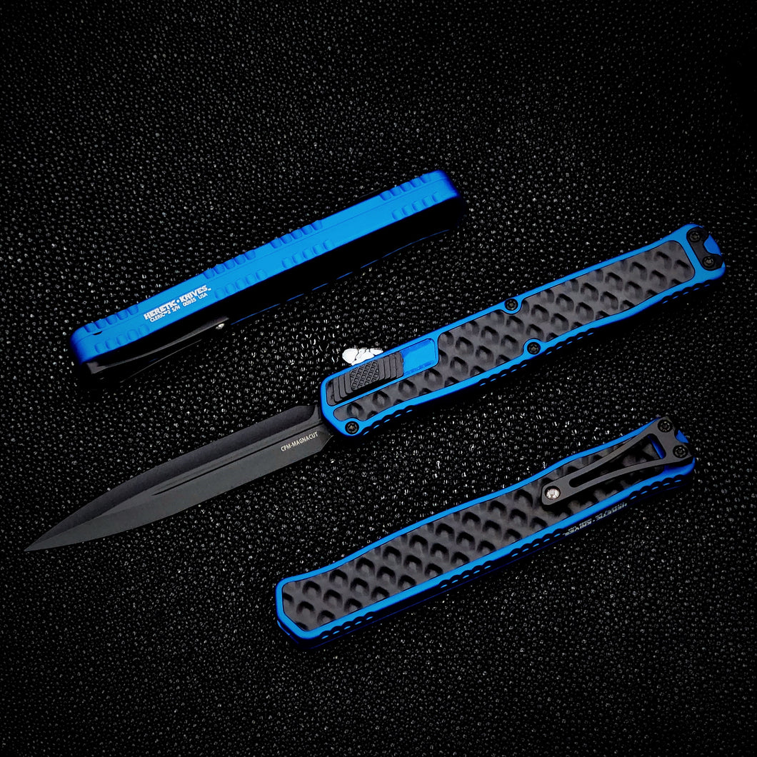 Heretic Knives Cleric II - BLUE -D/E With Black Stainless Inlay H020-4A-BLU