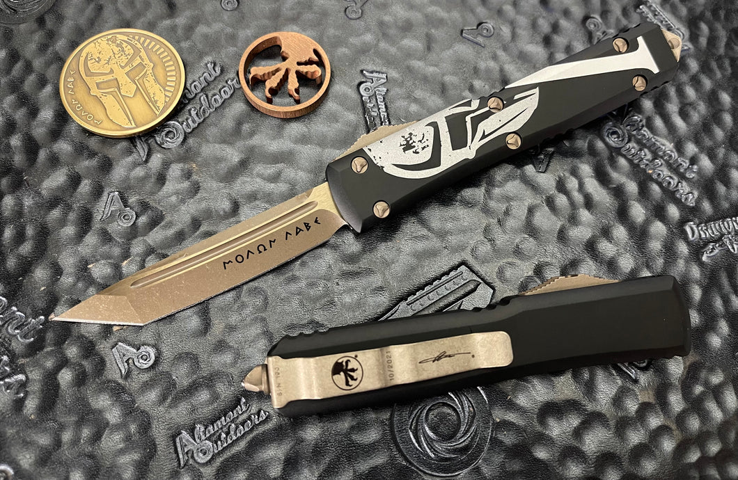 Microtech Ultratech Molon Labe T/E Bronze Apoc Standard 123-13MLS