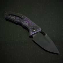 Heretic Knives MEDUSA Auto Two Tone DLC Tanto, Camo Carbon Purple CF Handle, H011- 6A-PUCF