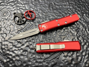 Microtech UTX-85 D/E Red Stonewashed Standard 232-10RD