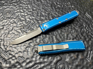 Microtech UTX-85 S/E Distressed Blue Stonewashed Standard 231-10DBL
