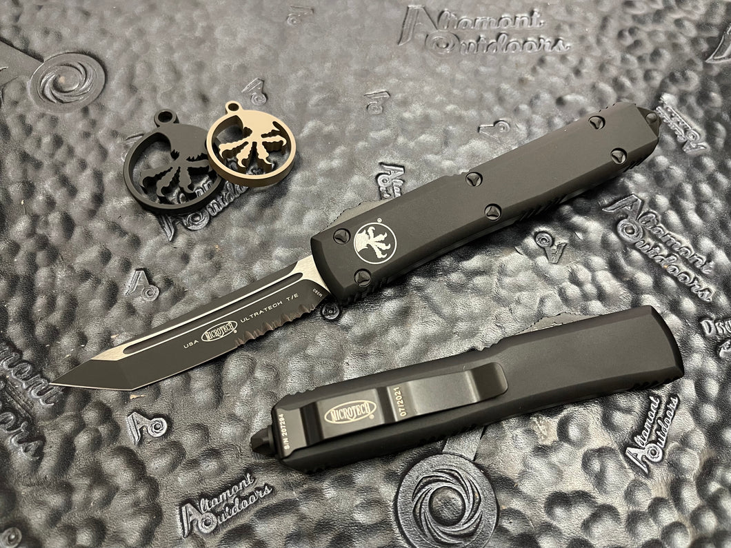 Microtech Ultratech T/E Black Tactical Part Serrated 123-2T Tanto