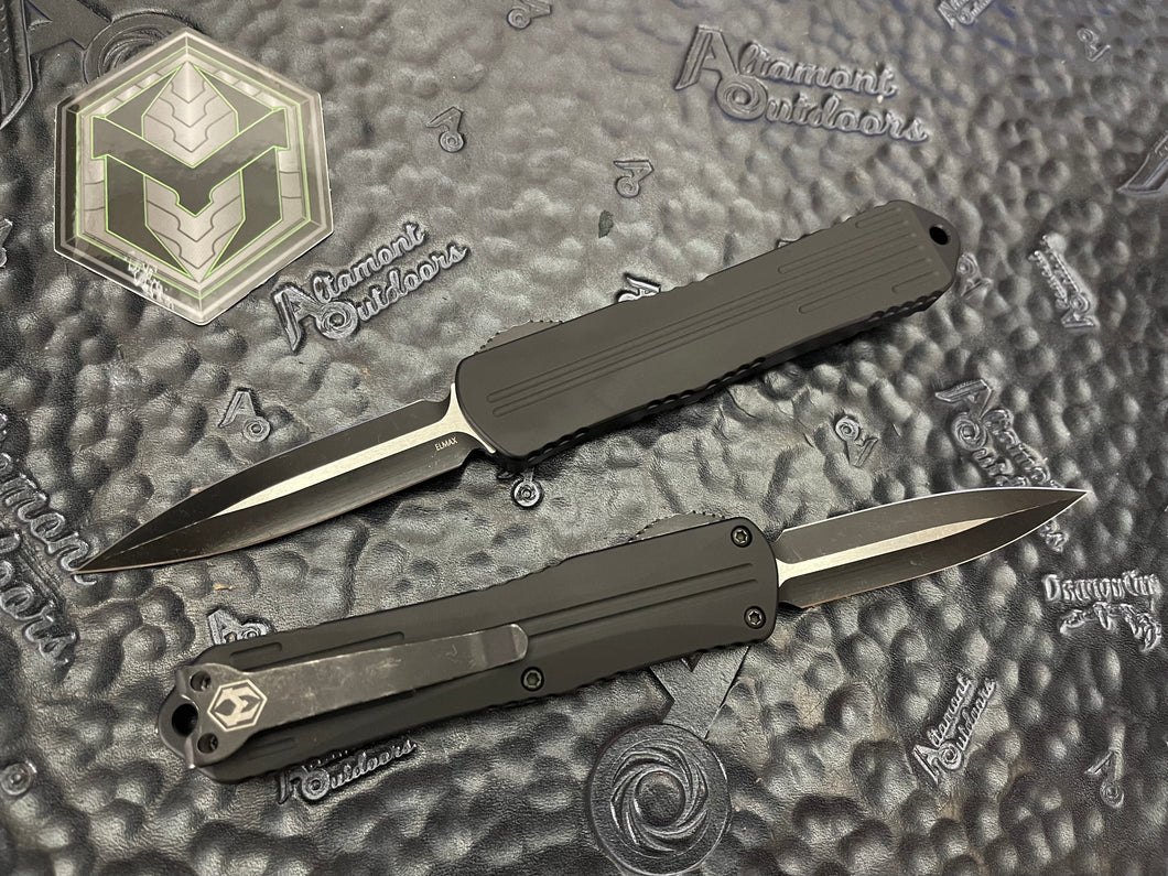 Heretic Knives Manticore E D/E Battleworn Black, Black Handle, Battleworn Black Hardware H028-8A