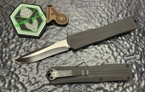 Heretic Knives Manticore X Recurve Battleworn Black OTF  H033-8A
