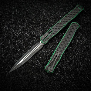 Heretic Knives Cleric II -BREAKTHROUGH GREEN-D/E Two-Tone Battleblack blade, With Black Stainless Inlay H020-14A-BRKGRN  Ships to you Wed Feb 8