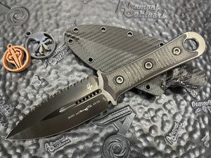 Microtech SBD Fixed Blade Full Serrated DLC 201-3DLCTS Borka Collaboration