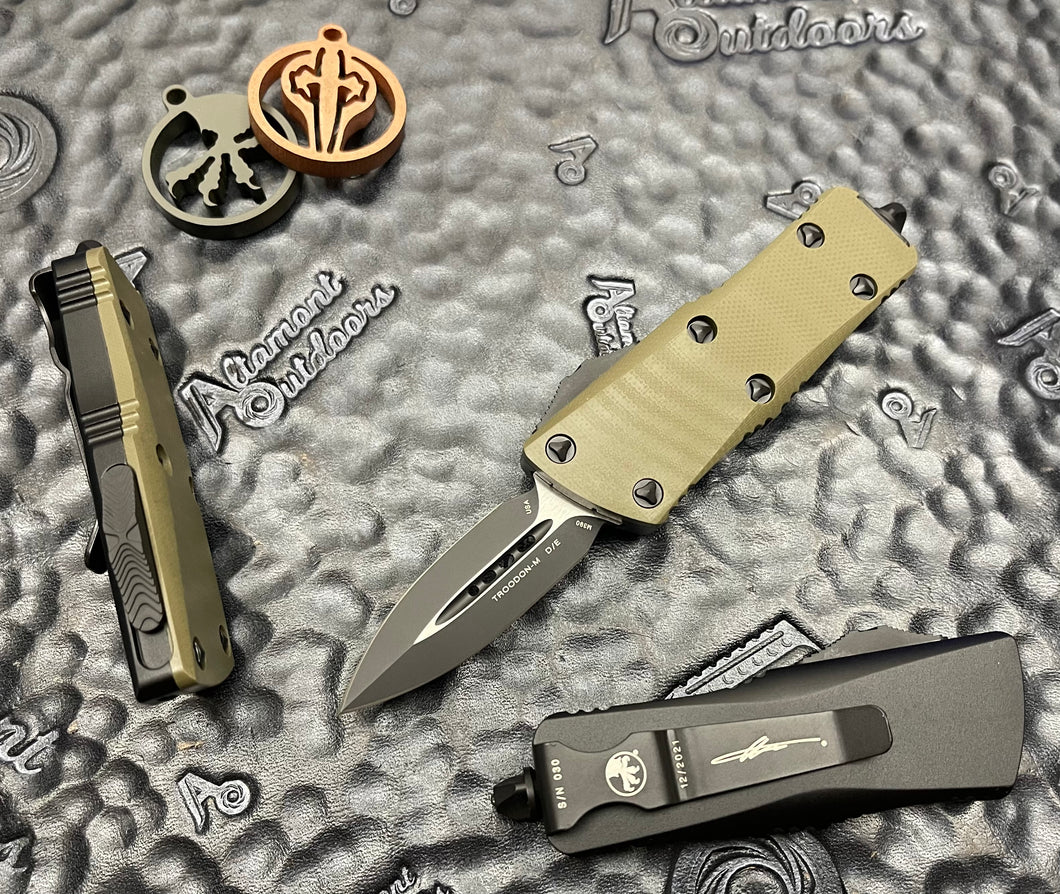 Microtech Troodon Mini OD GREEN G10 TOP 238-1GTODS D/E OTF  Signature Series