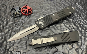 Microtech Troodon D/E Stonewashed Full Serrated 138-12